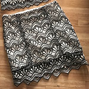 Topshop Laced high waist Skirt (US petite 4)